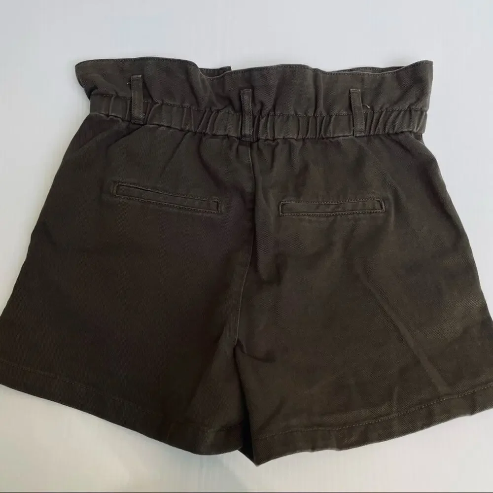 Denim Co. olive green high waist shorts